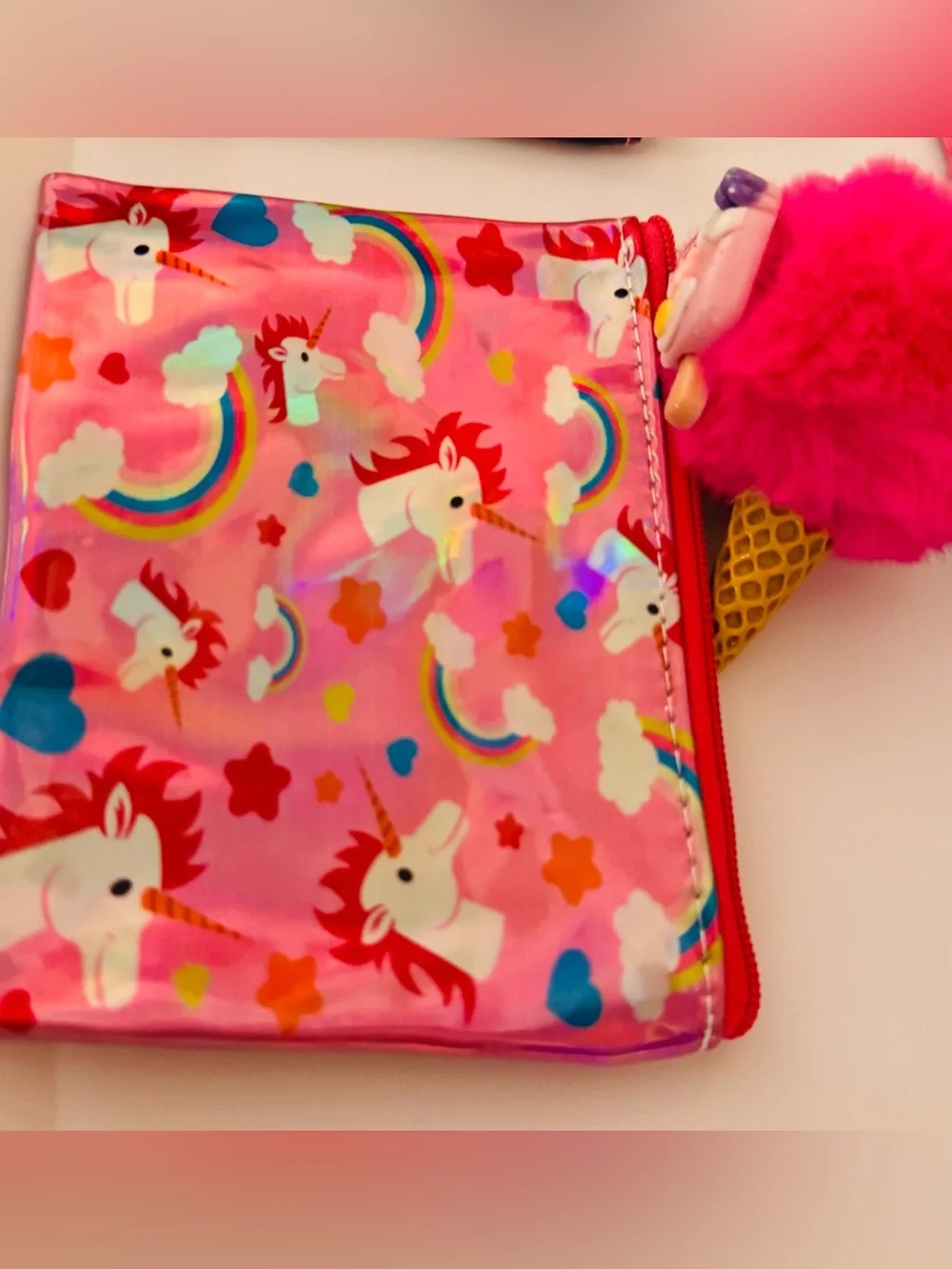 Unicorn Coin Pouch w/ Ice Cream Pom Pom – Choose 1 – Limited Supply